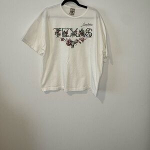Vintage 90s Texas Floral Graphic T Shirt Made in USA Size XXL